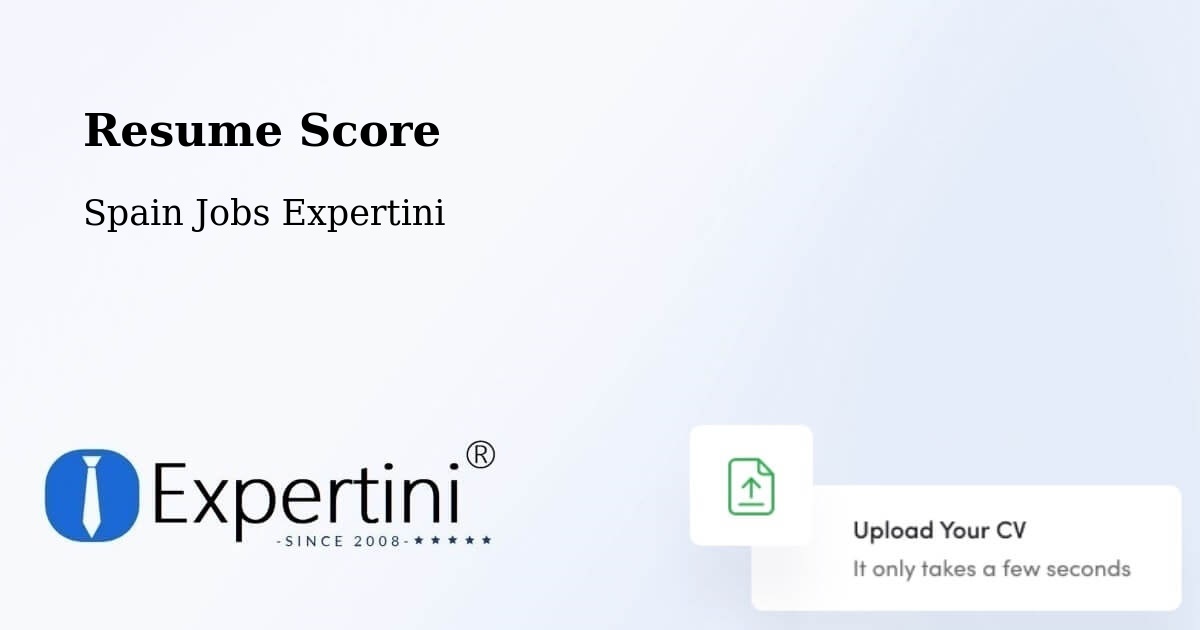 Resume Score & Job Description Match Tool – Zafarraya - Spain Jobs Expertini